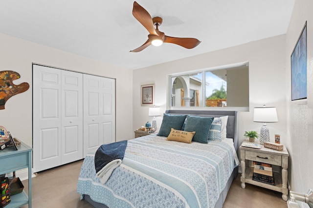 812 NW 26th St, Wilton Manors, FL 33311 - bedroom featuring a closet and a ceiling fan