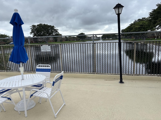 view of patio with fence