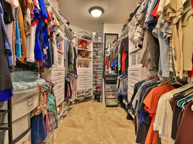 view of walk in closet