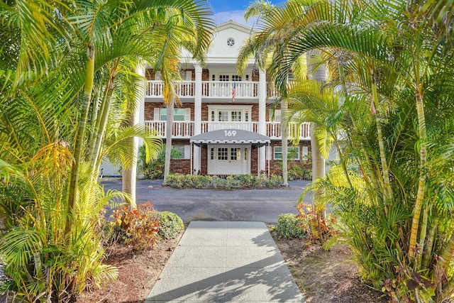 exterior space with a balcony