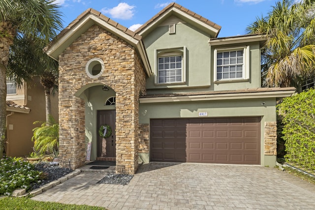 view of front of home featuring a garage