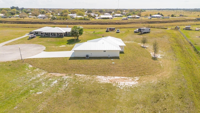 aerial view featuring a rural view