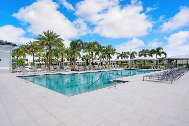 view of pool with a patio