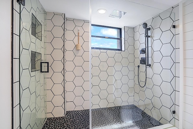 bathroom with walk in shower