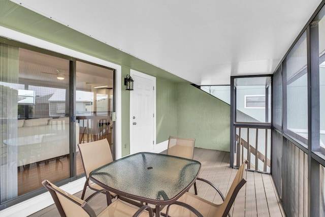 view of sunroom / solarium