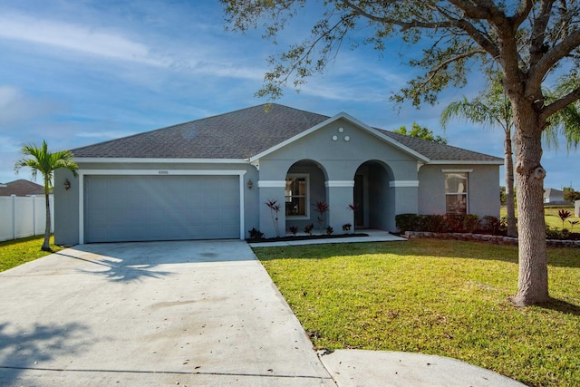 6906 NW Kowal Ct, Port Saint Lucie, FL 34986 - view of front of home featuring stucco siding, a garage, concrete driveway, and roof with shingles