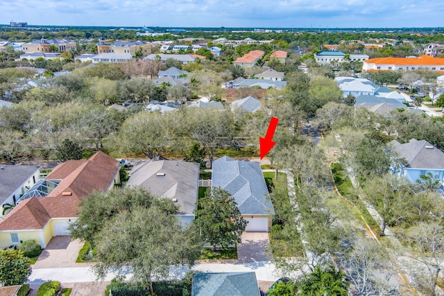 drone / aerial view featuring a residential view