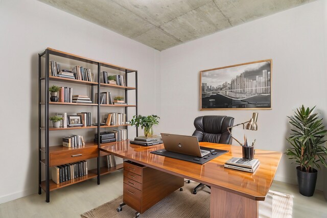 bedroom featuring light hardwood / wood-style floors