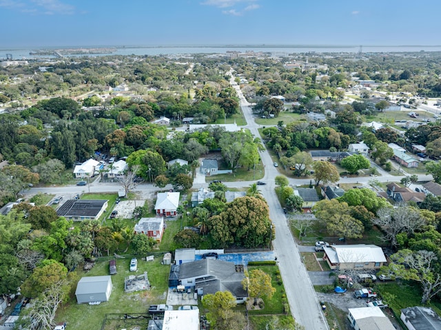 drone / aerial view with a residential view