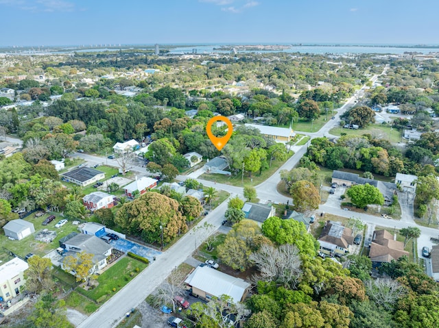 drone / aerial view with a residential view