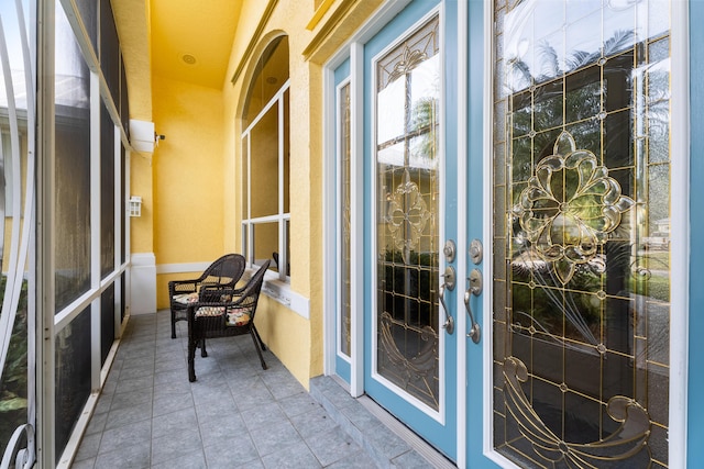 exterior space with french doors