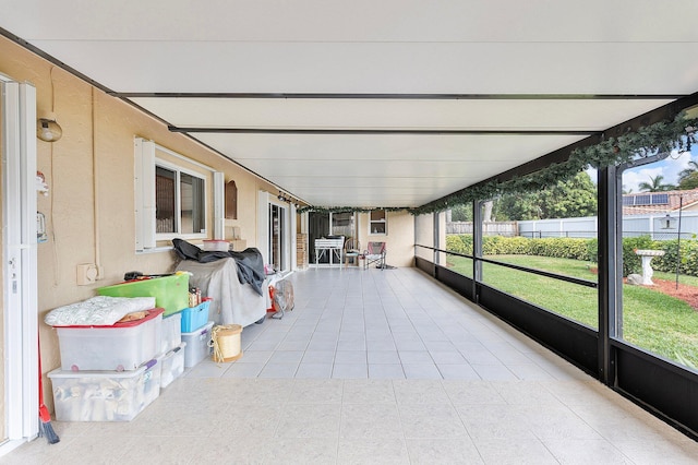 view of sunroom