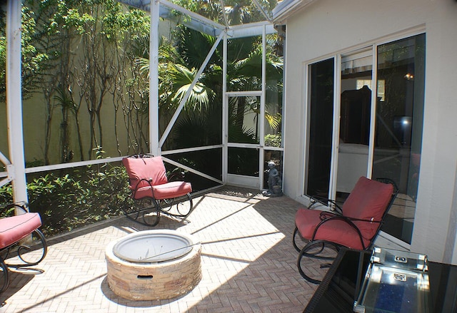 view of sunroom / solarium