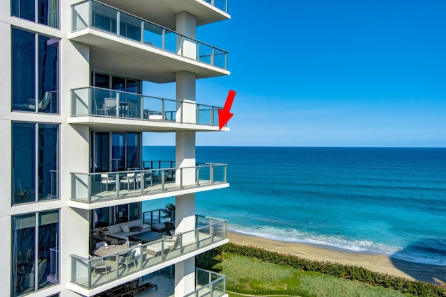 water view with a beach view