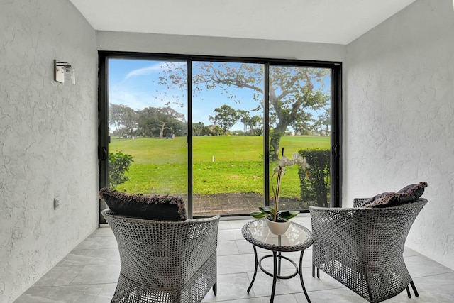 view of sunroom