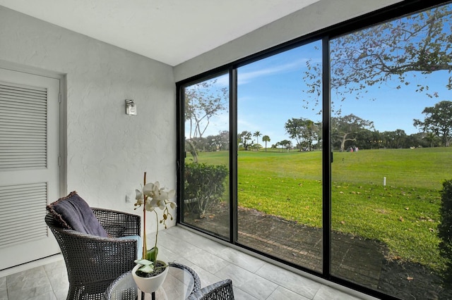 view of sunroom