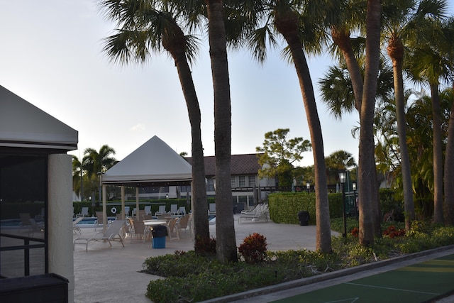 view of community with a gazebo