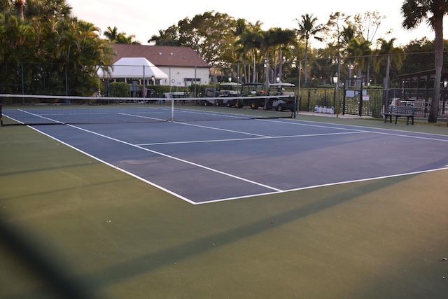 view of tennis court