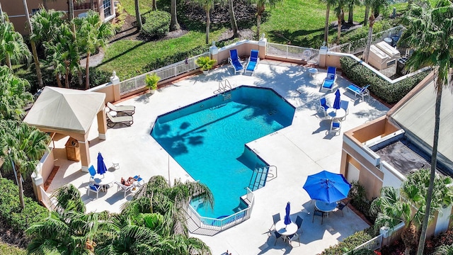 view of pool with a patio area