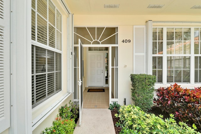 view of doorway to property