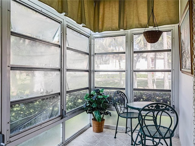 view of sunroom