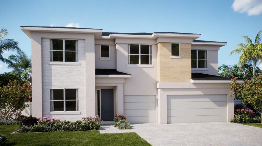 view of front of house featuring a garage