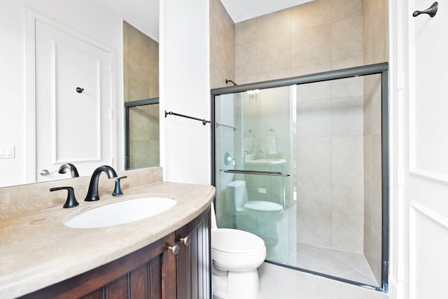 475 NE 4th St, Boca Raton, FL 33432 - bathroom featuring toilet, a shower stall, and vanity