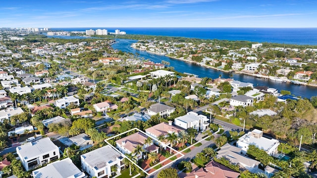 475 NE 4th St, Boca Raton, FL 33432 - aerial view featuring a water view and a residential view