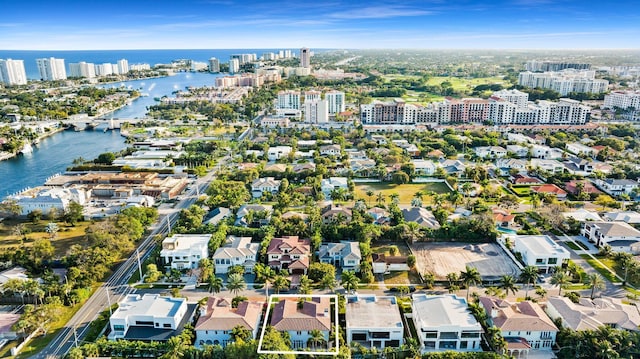 475 NE 4th St, Boca Raton, FL 33432 - bird's eye view featuring a water view and a city view