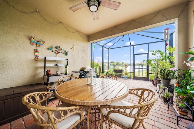 9597 SW Royal Poinciana Dr, Port Saint Lucie, FL 34987 - sunroom / solarium featuring ceiling fan