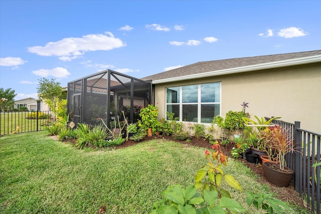 9597 SW Royal Poinciana Dr, Port Saint Lucie, FL 34987 - view of yard featuring glass enclosure