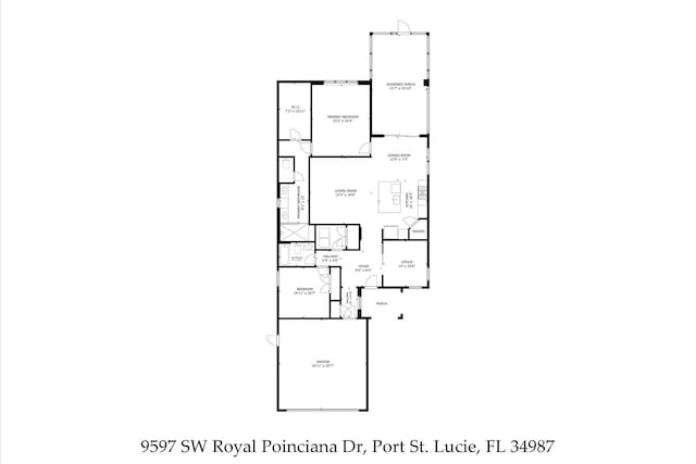 9597 SW Royal Poinciana Dr, Port Saint Lucie, FL 34987 - floor plan