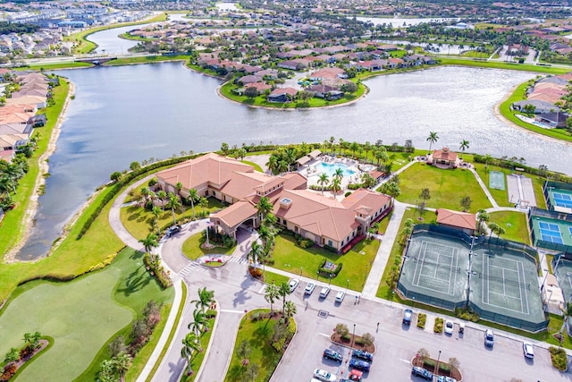 9597 SW Royal Poinciana Dr, Port Saint Lucie, FL 34987 - drone / aerial view with a water view