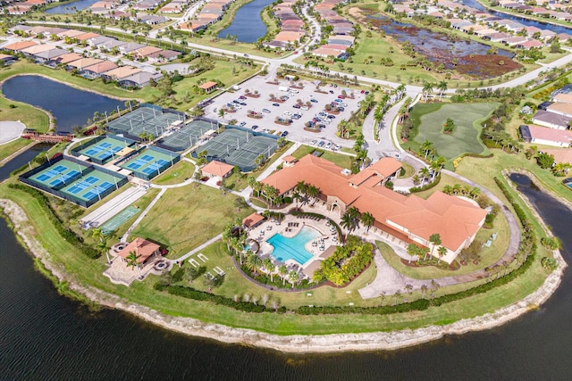 9597 SW Royal Poinciana Dr, Port Saint Lucie, FL 34987 - drone / aerial view featuring a water view