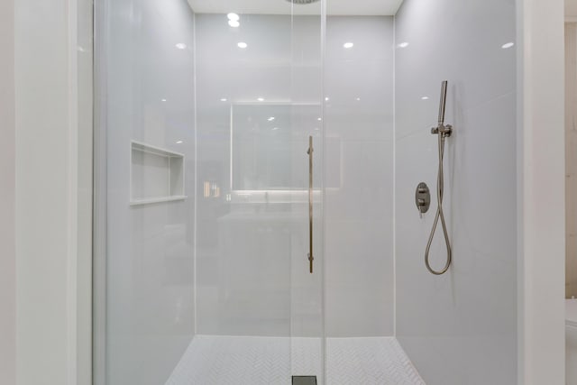 full bathroom with a stall shower