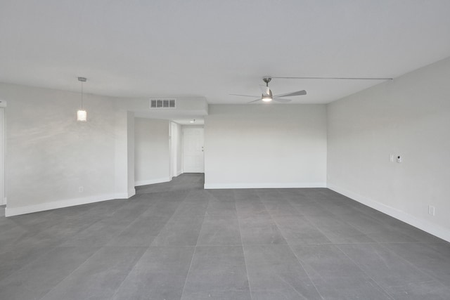 spare room featuring ceiling fan