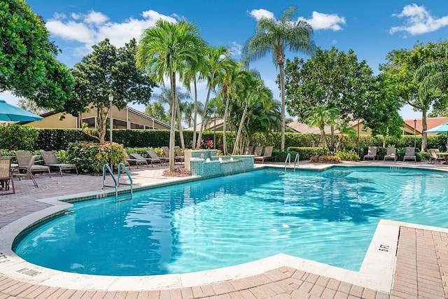 view of pool with a patio