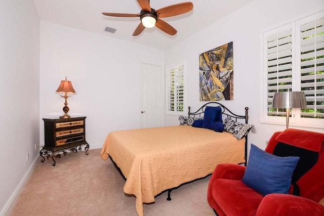 9895 SW Nuova Way, Port Saint Lucie, FL 34986 - carpeted bedroom featuring ceiling fan