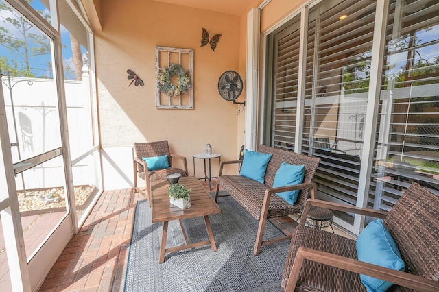 view of sunroom