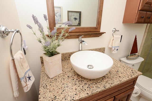 full bathroom featuring toilet and vanity