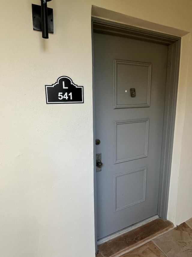 view of doorway to property