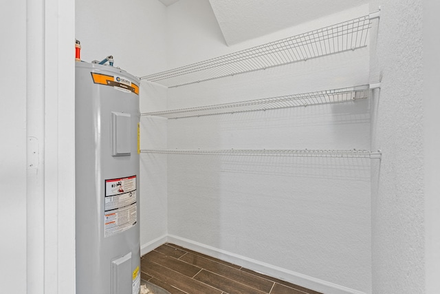 pantry featuring electric water heater