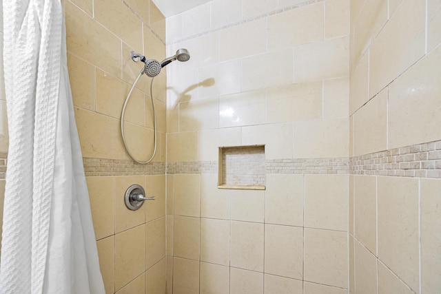 bathroom featuring walk in shower