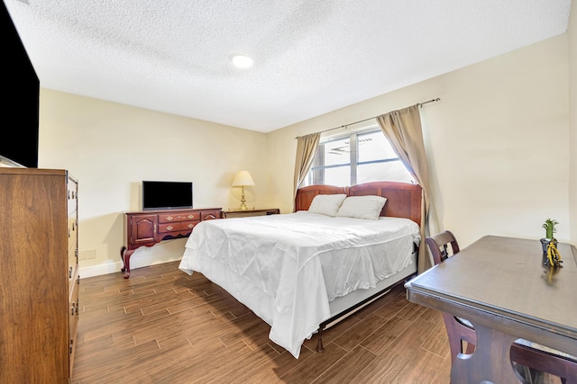 bedroom with a textured ceiling