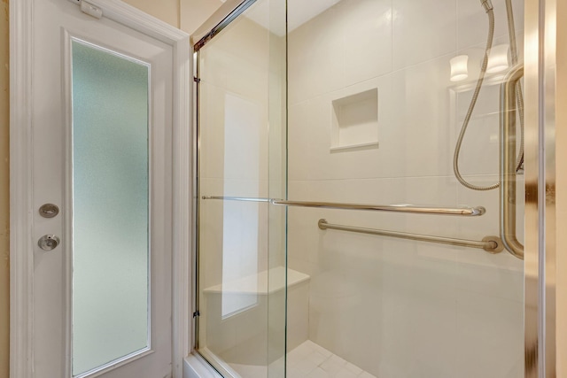 bathroom with walk in shower