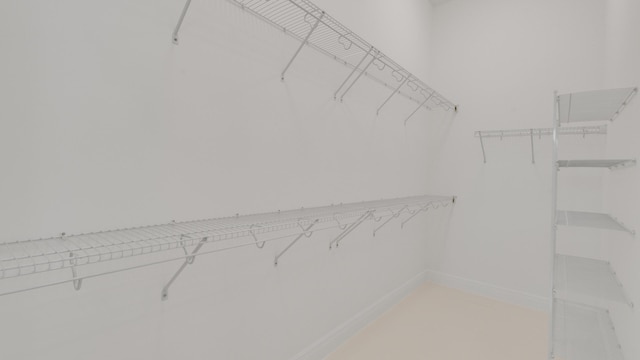 view of walk in closet