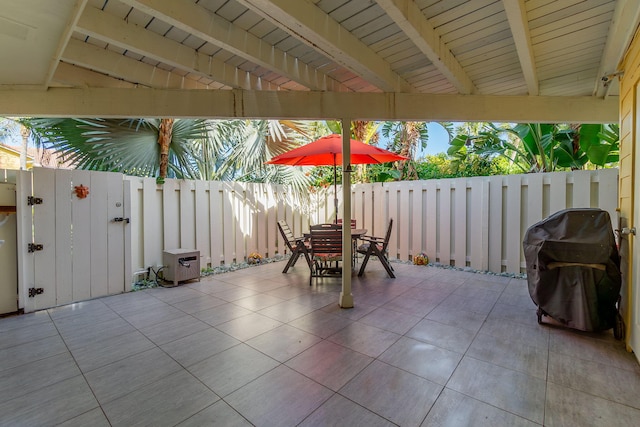 view of patio featuring grilling area