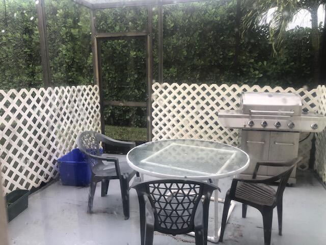 view of patio with grilling area