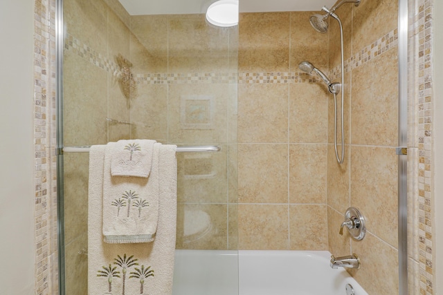 bathroom featuring enclosed tub / shower combo