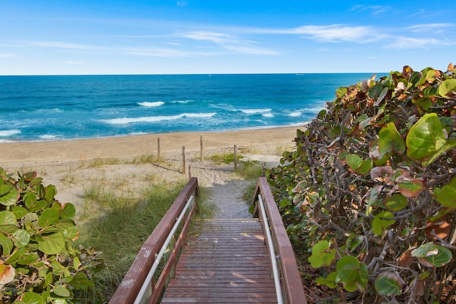 water view with a beach view